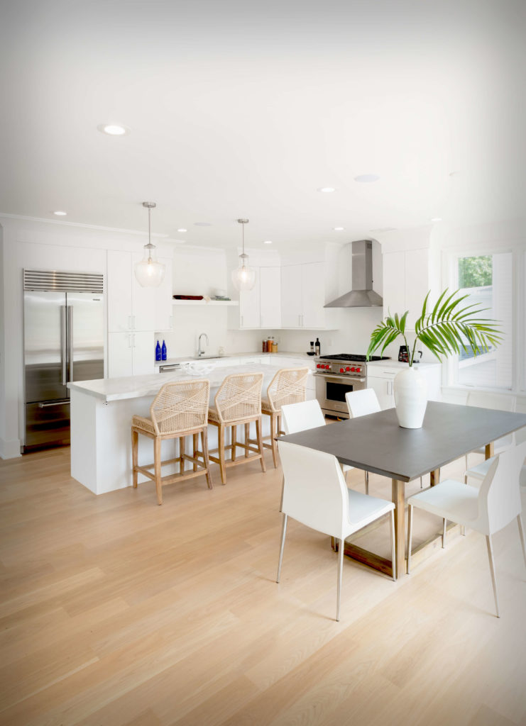 New Canaan new construction kitchen and dining area