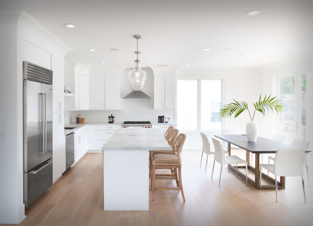 New Canaan new construction kitchen and dining area