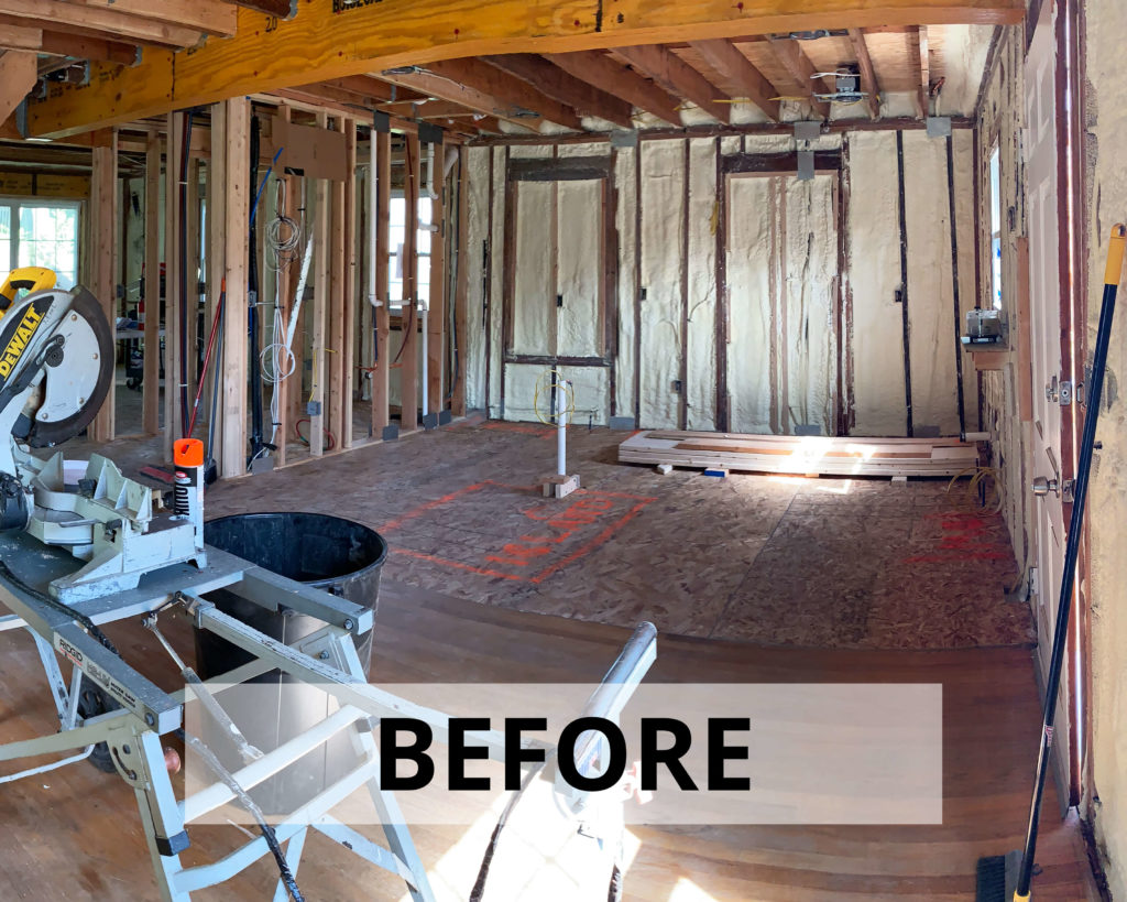 Before view of the kitchen of this Hamden remodel